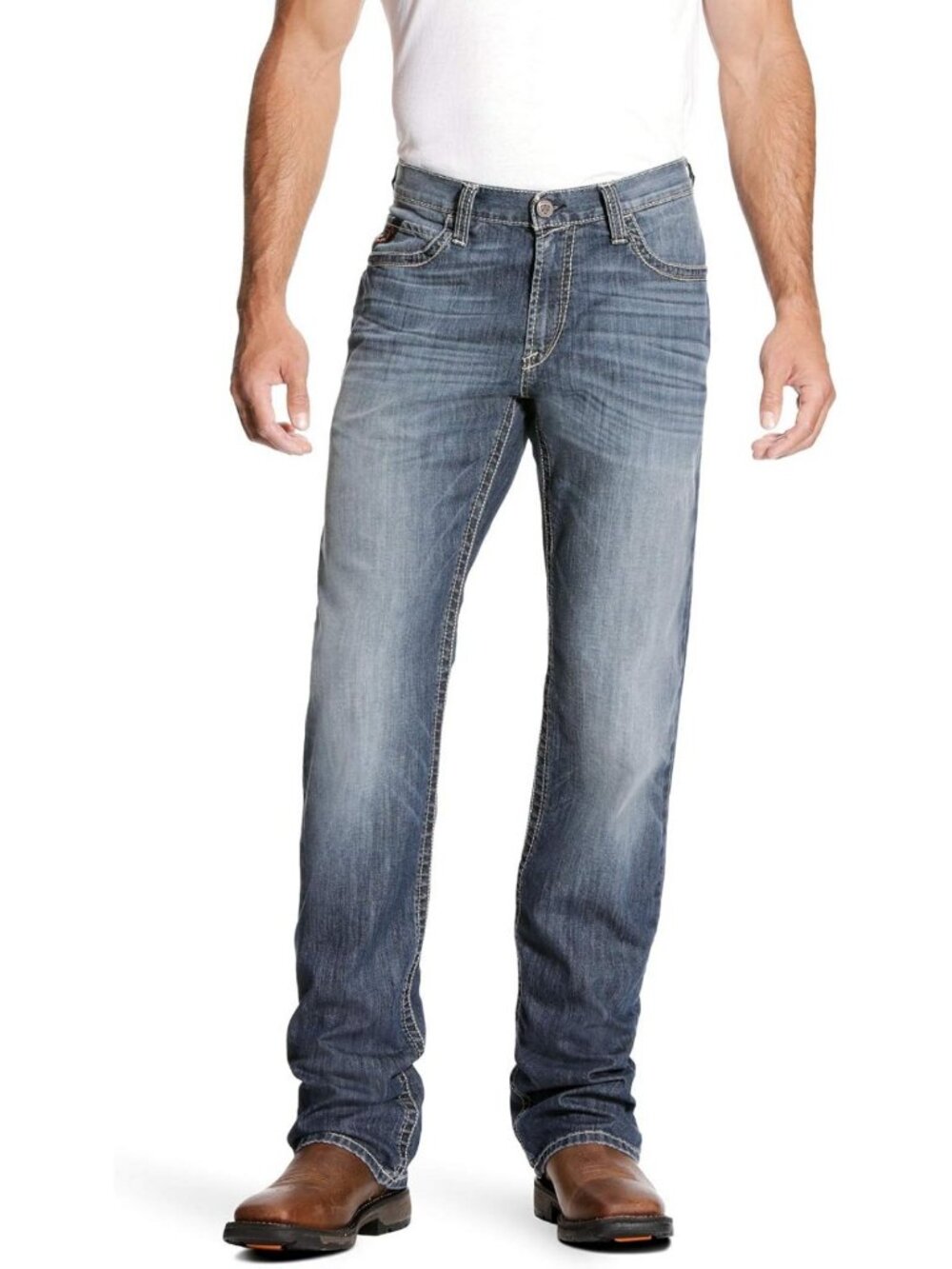 Ariat Men's Flame Resistant M4 Relaxed Stretch Duralight Boundary Boot Cut Jean